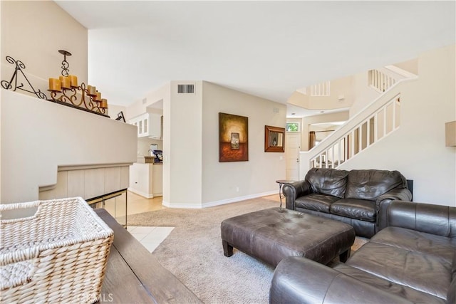 100 Stoney, Laguna Niguel, CA 92677 - living area featuring carpet and stairs
