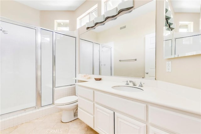 100 Stoney, Laguna Niguel, CA 92677 - full bathroom with a shower stall, vanity, and tile patterned floors