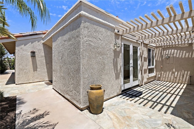 24191 Vis D Oro, Dana Point, CA 92629 - view of patio / terrace with a pergola and french doors