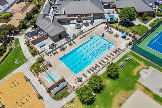 24191 Vis D Oro, Dana Point, CA 92629 - view from above of property with a pool area