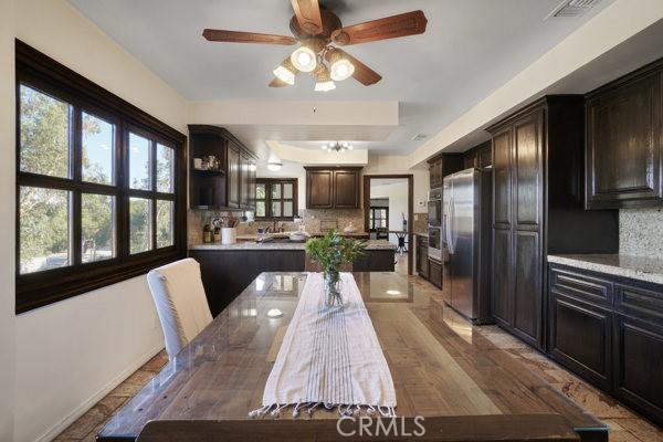 23911 Homezell Dr, West Hills, CA 91304 - dining space featuring a ceiling fan