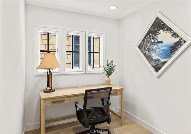 2534 Bungalow Pl Unit 87, Corona Del Mar, CA 92625 - office featuring light wood-type flooring and recessed lighting