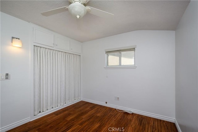 1321 Edgemont St, La Habra, CA 90631 - empty room featuring dark wood finished floors, a ceiling fan, and a textured ceiling