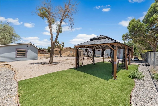 43249 42nd St W, Lancaster, CA 93536 - view of yard with a gazebo