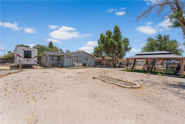43249 42nd St W, Lancaster, CA 93536 - view of yard with a gazebo and a carport