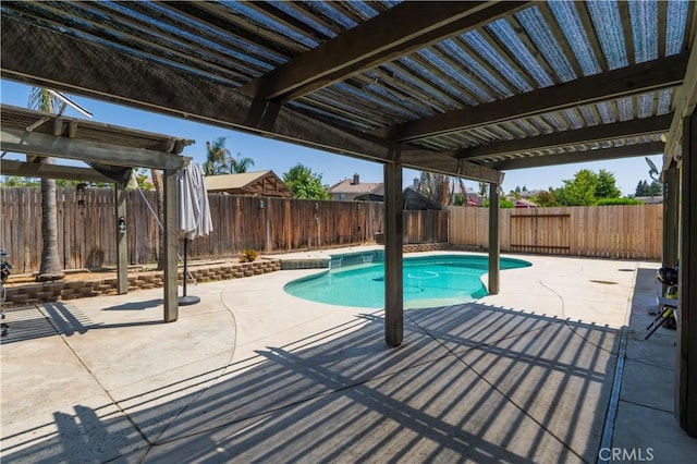 10606 Anacostia Way, Bakersfield, CA 93311 - view of pool featuring a patio area, a fenced backyard, and a pergola