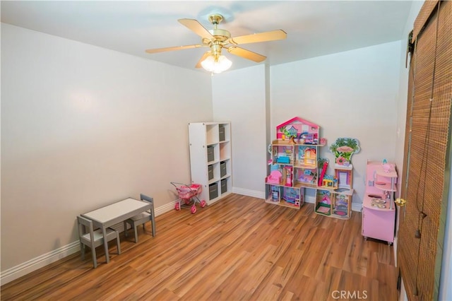 10606 Anacostia Way, Bakersfield, CA 93311 - playroom featuring wood finished floors and ceiling fan