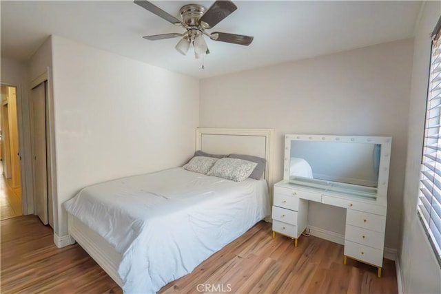 10606 Anacostia Way, Bakersfield, CA 93311 - bedroom featuring wood finished floors and ceiling fan