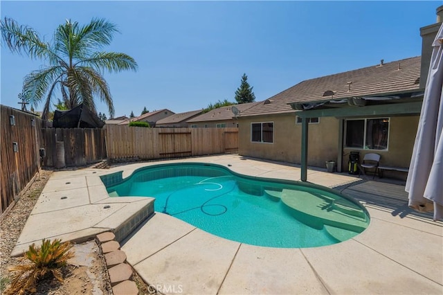 10606 Anacostia Way, Bakersfield, CA 93311 - view of swimming pool with a patio area and a fenced backyard