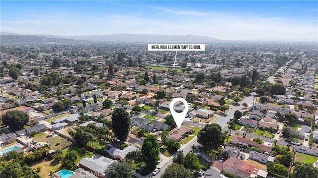 1206 E Vine Ave, West Covina, CA 91790 - view of property location with a mountain backdrop and nearby suburban area
