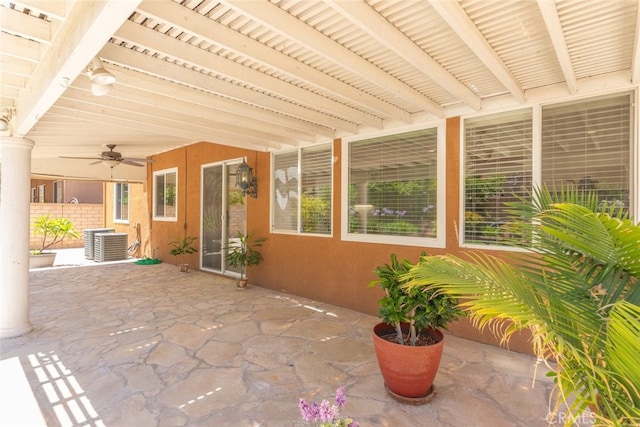 4262 Havenridge, Corona, CA 92883 - view of patio featuring a ceiling fan