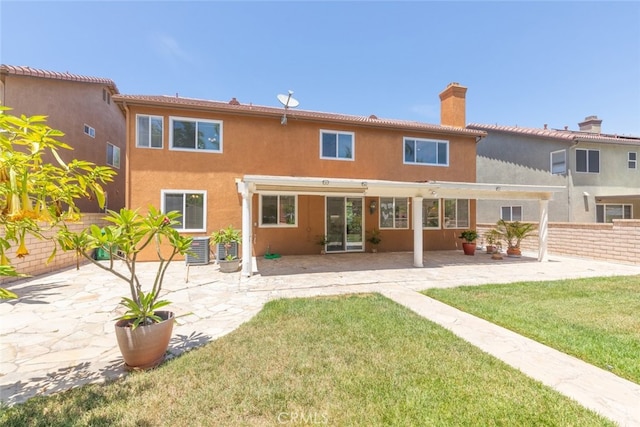 4262 Havenridge, Corona, CA 92883 - rear view of property featuring a patio, stucco siding, and a chimney