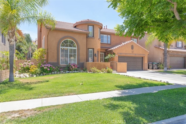 4262 Havenridge, Corona, CA 92883 - mediterranean / spanish-style house with stucco siding, driveway, an attached garage, and a tile roof