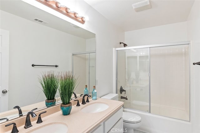 4262 Havenridge, Corona, CA 92883 - bathroom featuring double vanity and shower / bath combination with glass door