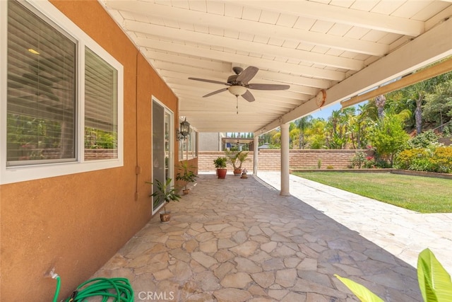 4262 Havenridge, Corona, CA 92883 - view of patio with a ceiling fan