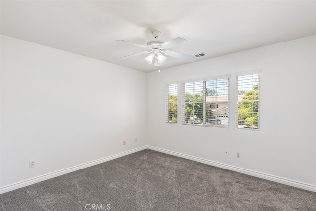 4262 Havenridge, Corona, CA 92883 - unfurnished room featuring a ceiling fan and dark colored carpet