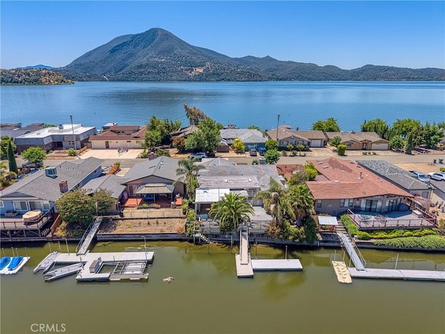 7762 Cora Dr, Lucerne, CA 95458 - aerial view of residential area with a water and mountain view