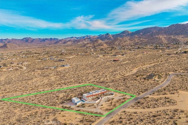 7423 Juniper Rd, Joshua Tree, CA 92252 - view of rural area with a desert landscape and property parcel outlined