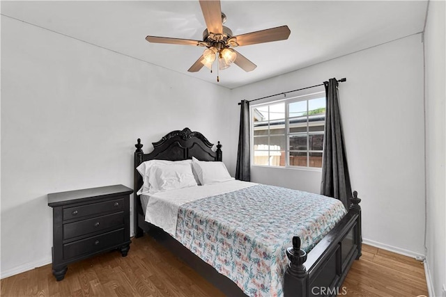 19140 Enadia, Reseda, CA 91335 - bedroom with wood finished floors and a ceiling fan