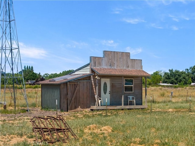 3155 Soda Bay Rd, Lakeport, CA 95453 - rear view of house with an outbuilding