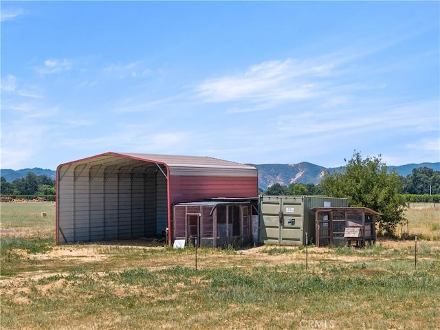 3155 Soda Bay Rd, Lakeport, CA 95453 - view of outbuilding featuring a mountain view and a detached carport