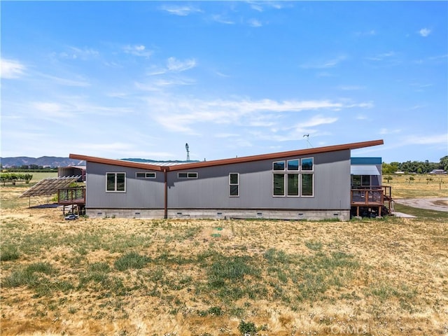 3155 Soda Bay Rd, Lakeport, CA 95453 - rear view of property featuring crawl space