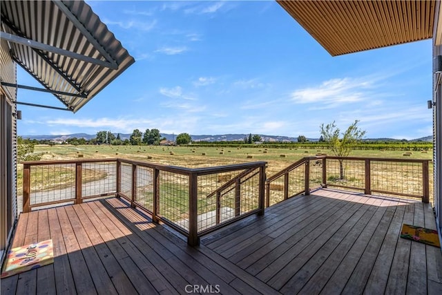 3155 Soda Bay Rd, Lakeport, CA 95453 - wooden terrace with a view of rural / pastoral area and a mountain view