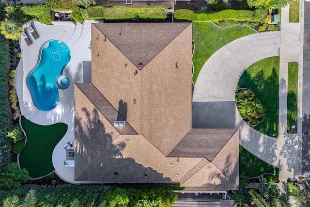 19625 Romar St, Northridge, CA 91324 - aerial view of property and surrounding area with a pool area