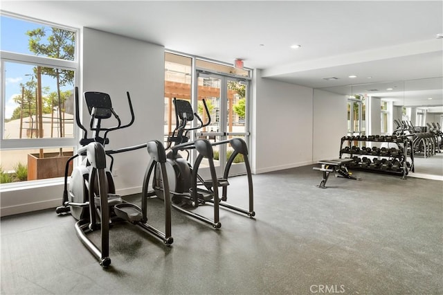 168 S Monterey St Unit 502, Alhambra, CA 91801 - exercise room featuring recessed lighting
