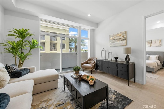 168 S Monterey St Unit 502, Alhambra, CA 91801 - living room featuring wood finished floors and recessed lighting