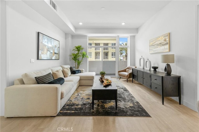 168 S Monterey St Unit 502, Alhambra, CA 91801 - living room featuring wood finished floors and recessed lighting