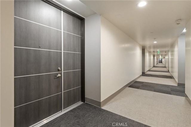 168 S Monterey St Unit 502, Alhambra, CA 91801 - hallway featuring carpet and recessed lighting