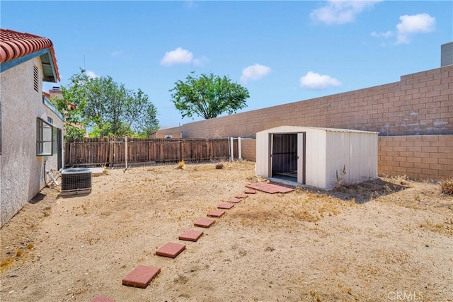 16205 Tokay St, Victorville, CA 92395 - fenced backyard featuring a storage shed