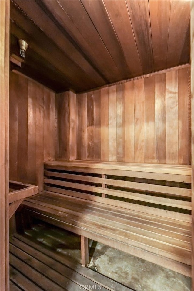 532 N Rossmore Ave Unit 411, Los Angeles, CA 90004 - sauna with wood ceiling and wood walls