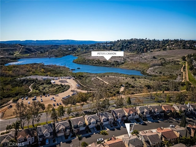 8507 E Heatherview Ln, Orange, CA 92869 - aerial view of residential area featuring a water and mountain view