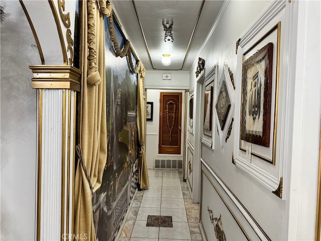 2064 E Campus Way, Hemet, CA 92544 - hall featuring ornamental molding and light tile patterned floors