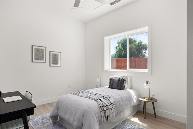 5 Gazania Ct, Chico, CA 95926 - bedroom featuring light wood finished floors and a ceiling fan