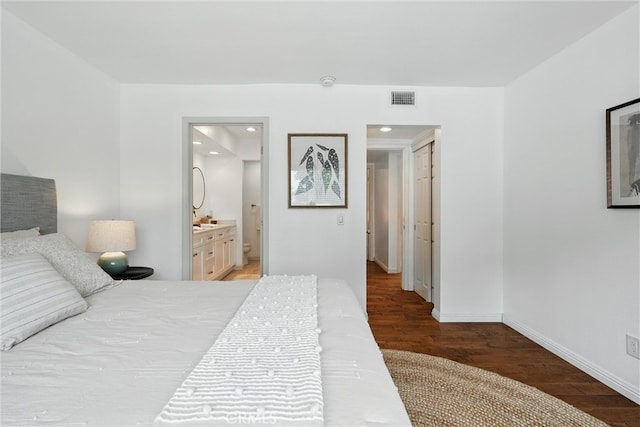 1967 Rolling Vista Dr Unit 58, Lomita, CA 90717 - bedroom with wood finished floors, recessed lighting, and ensuite bath