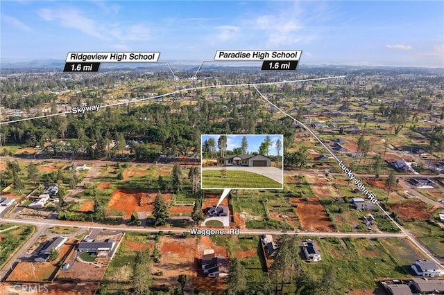904 Waggoner Rd, Paradise, CA 95969 - aerial view of property and surrounding area