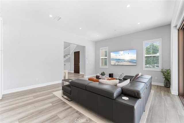183 Plum Lily, Irvine, CA 92618 - living area with light wood-type flooring and recessed lighting