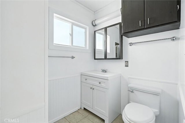 15322 Casimir Ave, Gardena, CA 90249 - bathroom with vanity, wainscoting, and tile patterned floors