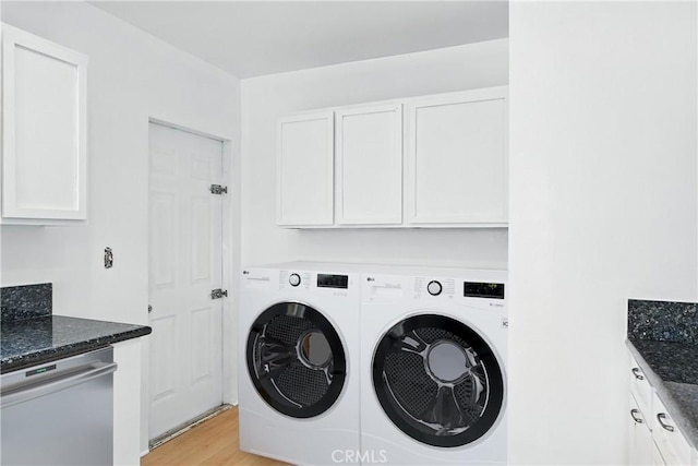 15322 Casimir Ave, Gardena, CA 90249 - laundry room with light wood-type flooring and washing machine and clothes dryer