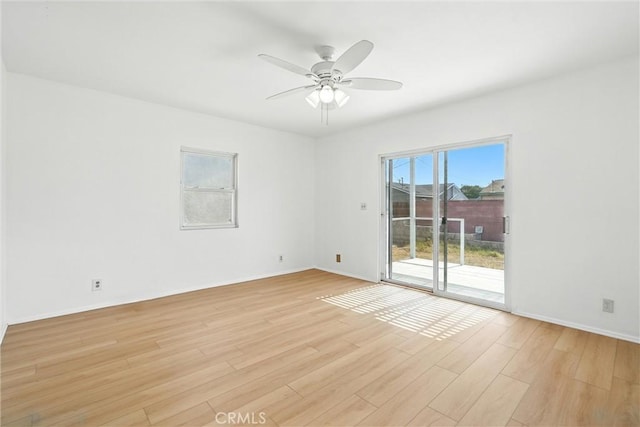 15322 Casimir Ave, Gardena, CA 90249 - spare room featuring light wood-style floors and ceiling fan