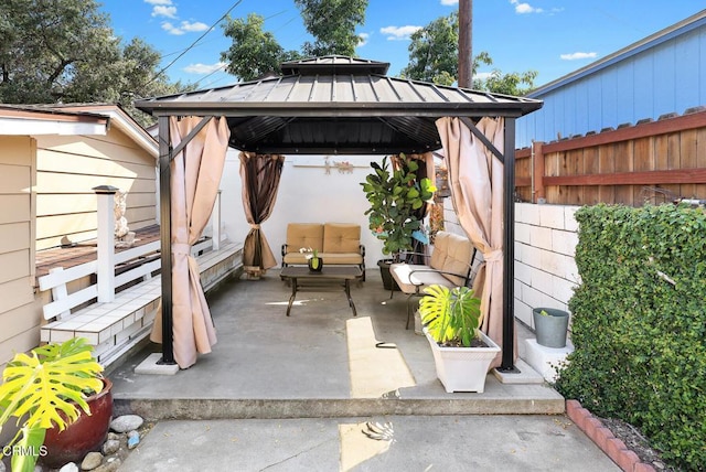 215 Bridewell St, Los Angeles, CA 90042 - view of patio featuring a gazebo