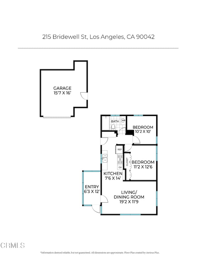 215 Bridewell St, Los Angeles, CA 90042 - view of property floor plan