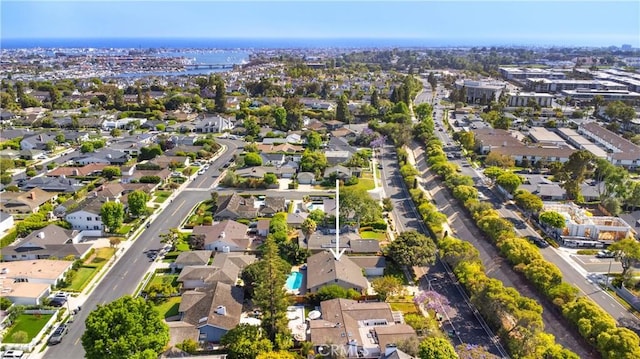 1212 Dover Dr, Newport Beach, CA 92660 - aerial perspective of suburban area featuring a large body of water