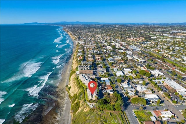 335 W I St, Encinitas, CA 92024 - aerial overview of property's location with a water and mountain view