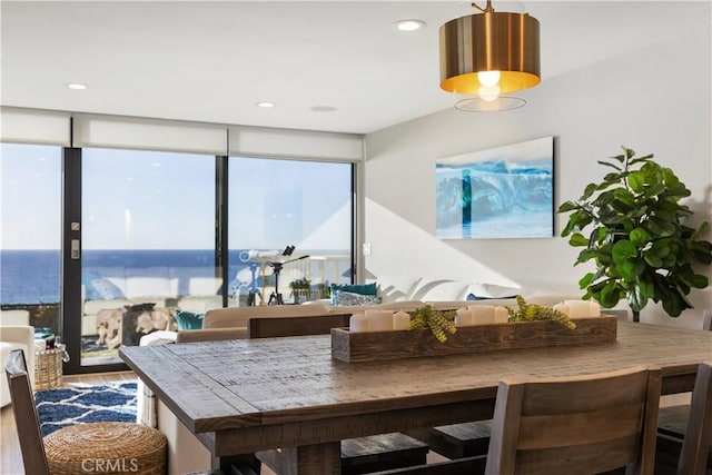 335 W I St, Encinitas, CA 92024 - dining room featuring floor to ceiling windows