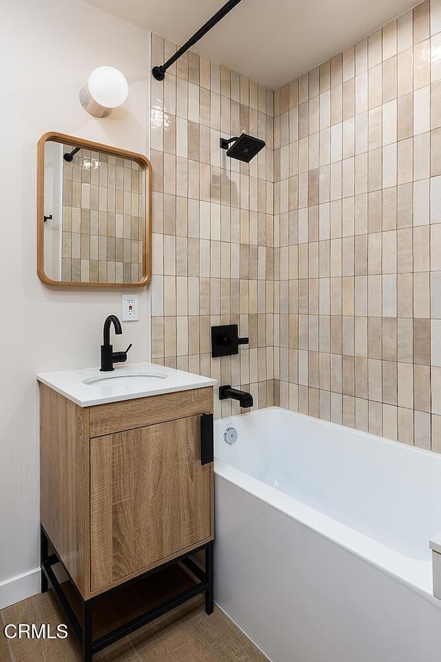 987 Bell St, Pasadena, CA 91104 - bathroom featuring vanity and tub / shower combination
