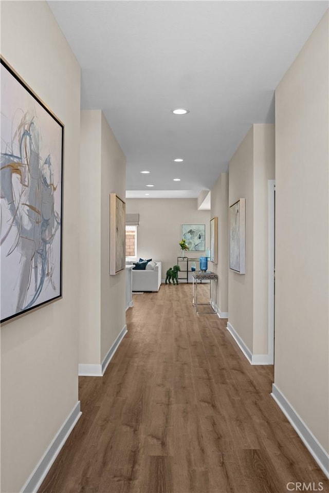 13902 Hidden Pines Ct, Victorville, CA 92392 - hall with wood finished floors and recessed lighting
